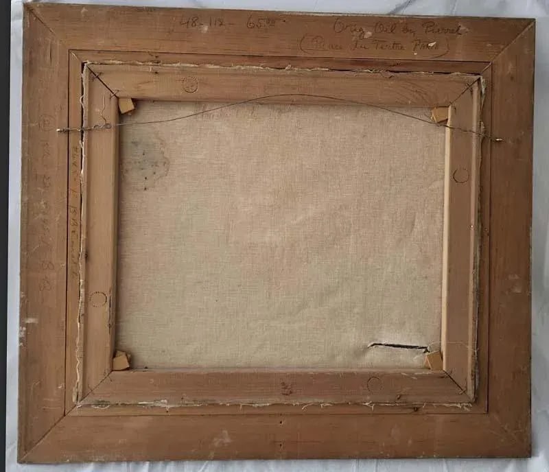 Henri Pierrel Original French Impressionist Signed Oil Painting on Canvas Place Du Terte Paris - Min - 7