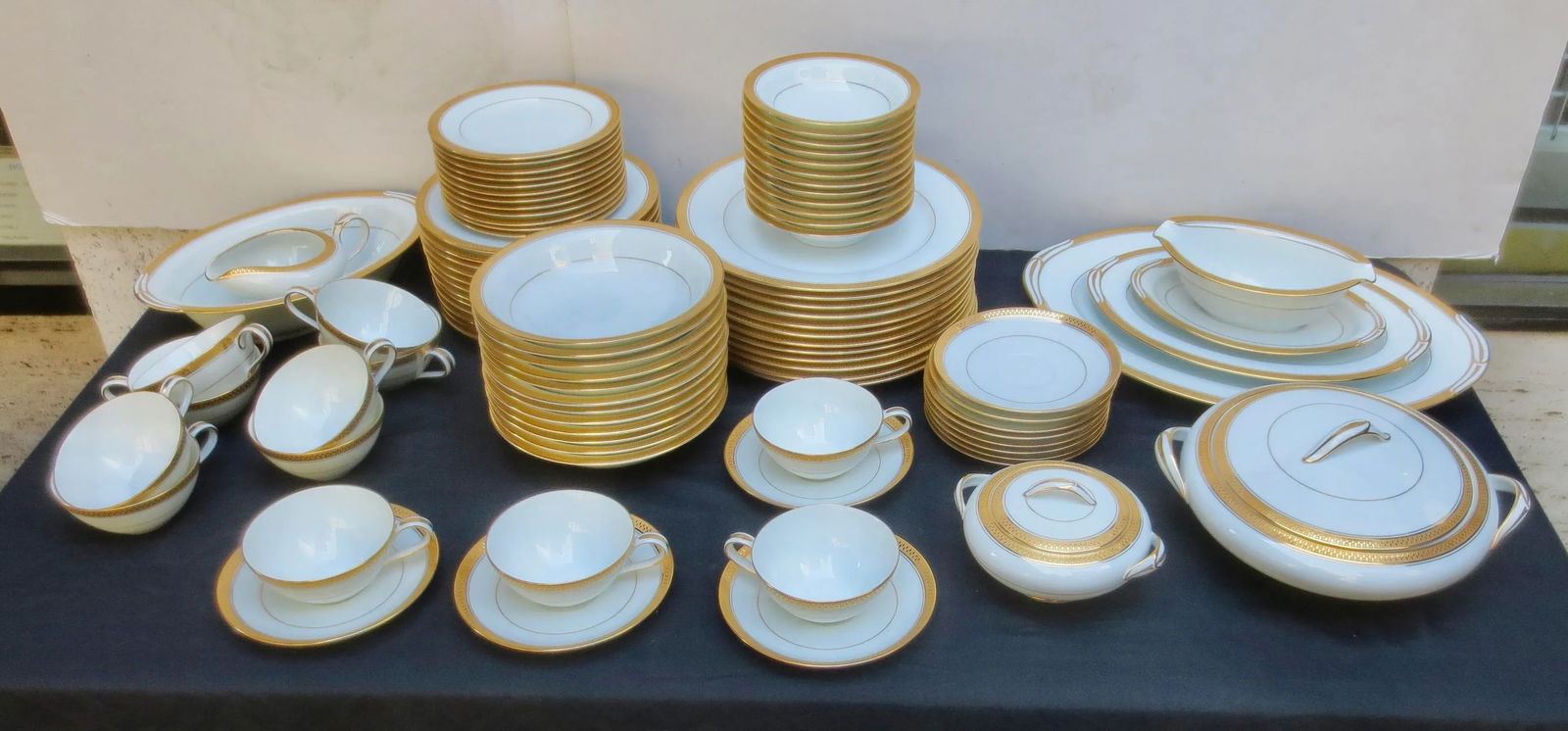 Noritaki Dinnerware Set of Goldridge Pattern -Set of 101 Pieces - 10