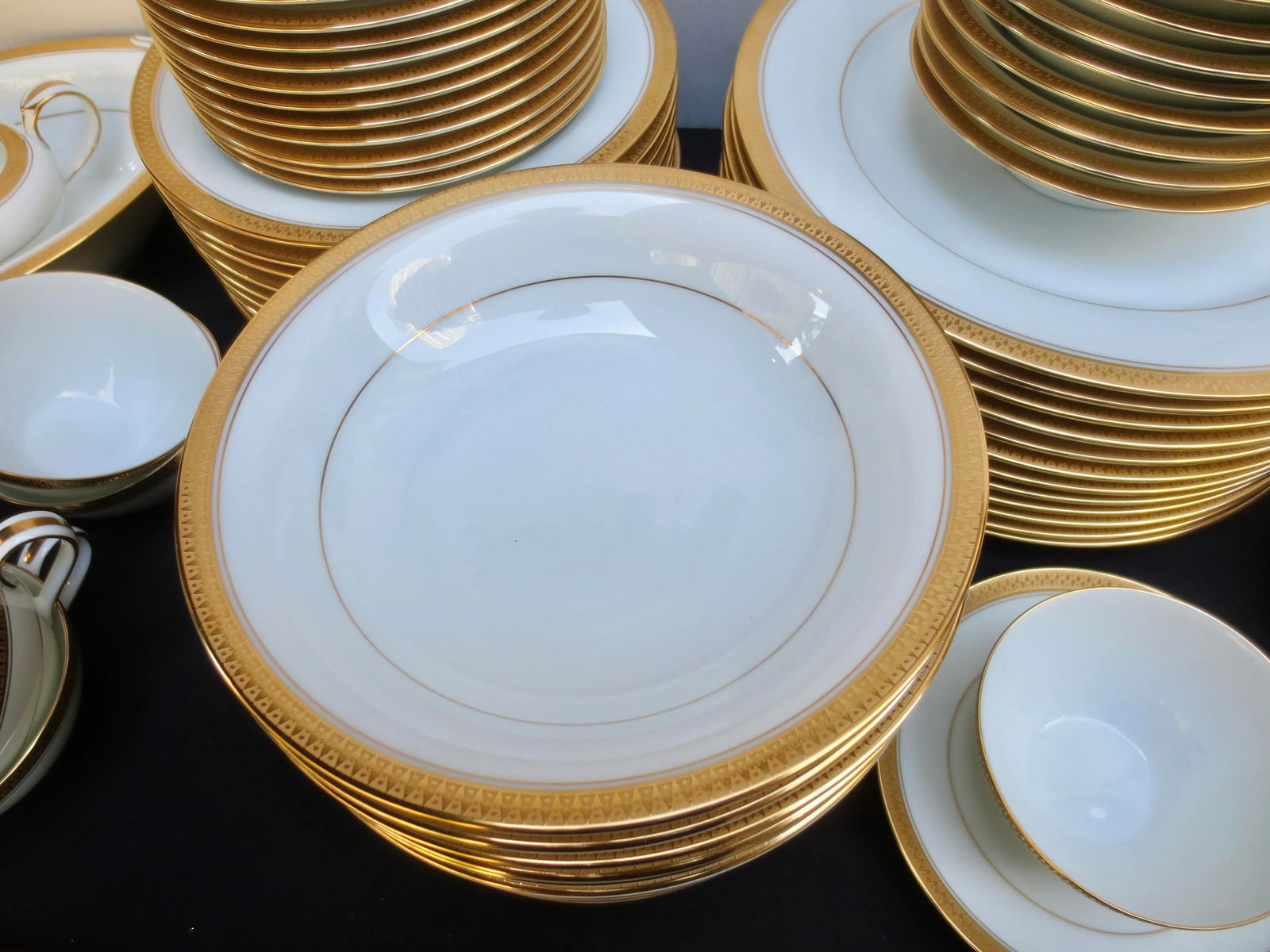 Noritaki Dinnerware Set of Goldridge Pattern -Set of 101 Pieces - 3
