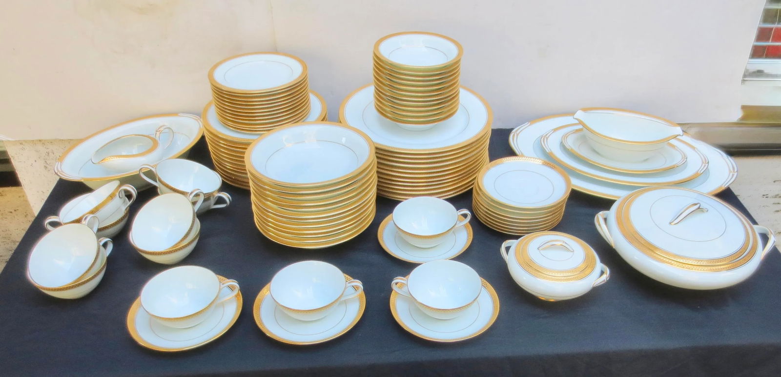Noritaki Dinnerware Set of Goldridge Pattern -Set of 101 Pieces - 9