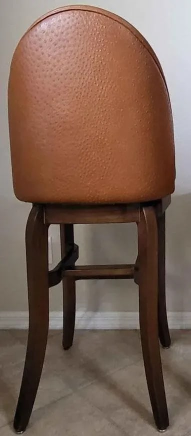 Gasser Leather Bar Stools Custom Made - A Pair - 3
