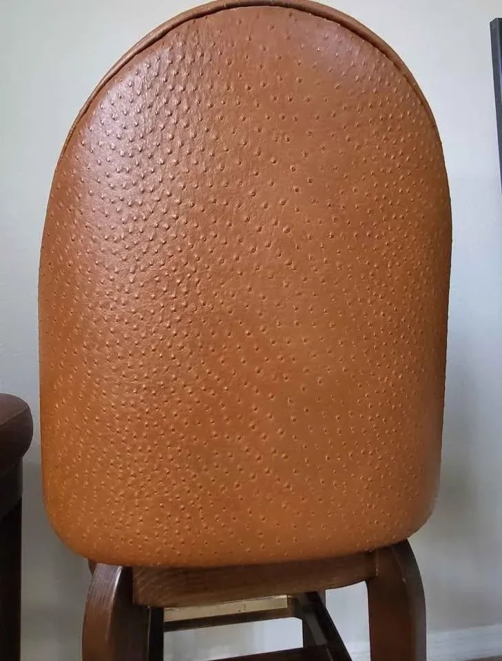 Gasser Leather Bar Stools Custom Made - A Pair - 4