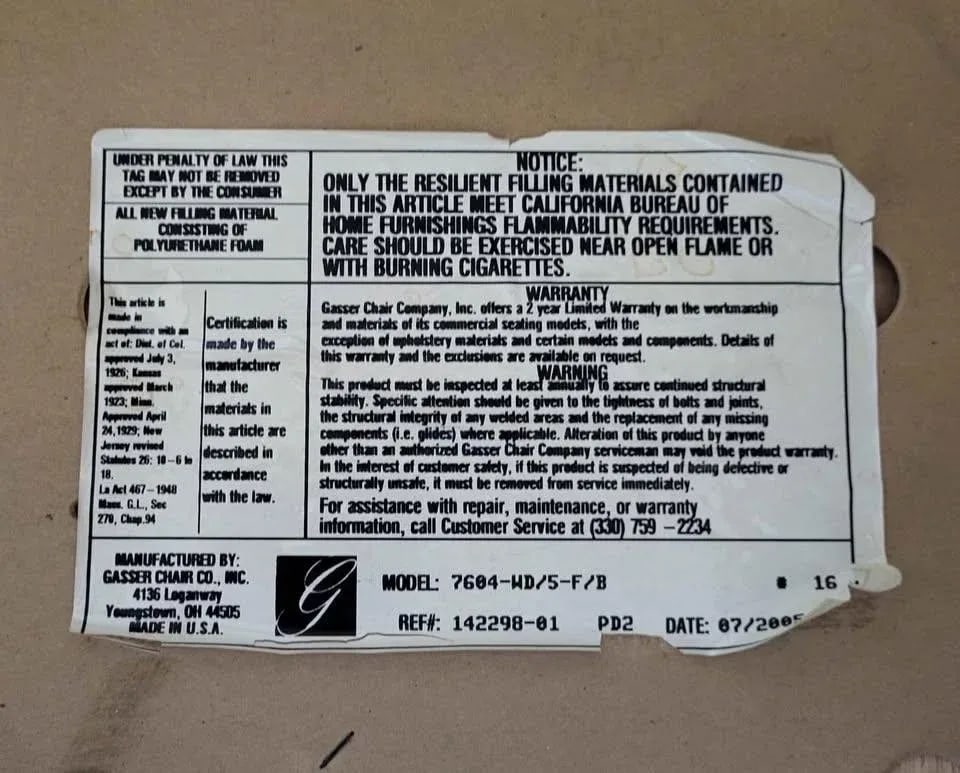 Gasser Leather Bar Stools Custom Made - A Pair - 9