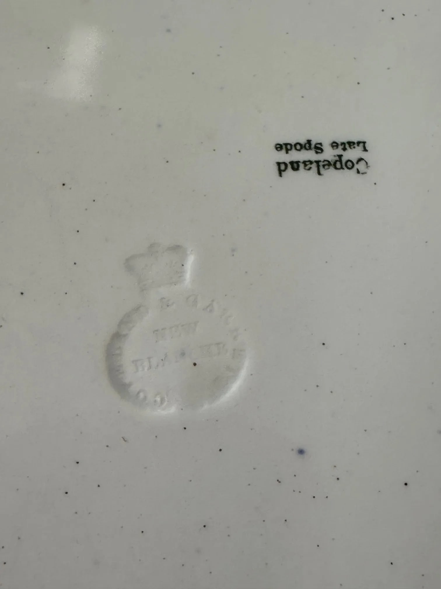 Large Green and White Spode Antique English Meat Platter - 15