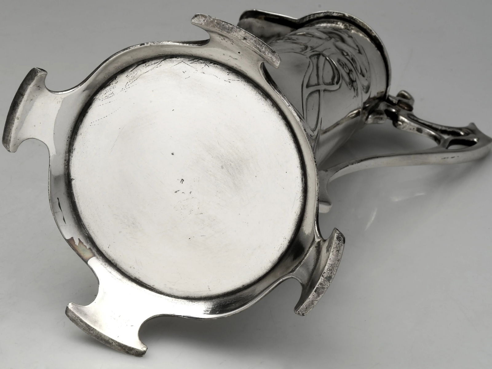 Circa 1900 WMF Art Nouveau Silverplate Liqueur Service With Tray – Jugendstil Claret Jug & 6 - 9