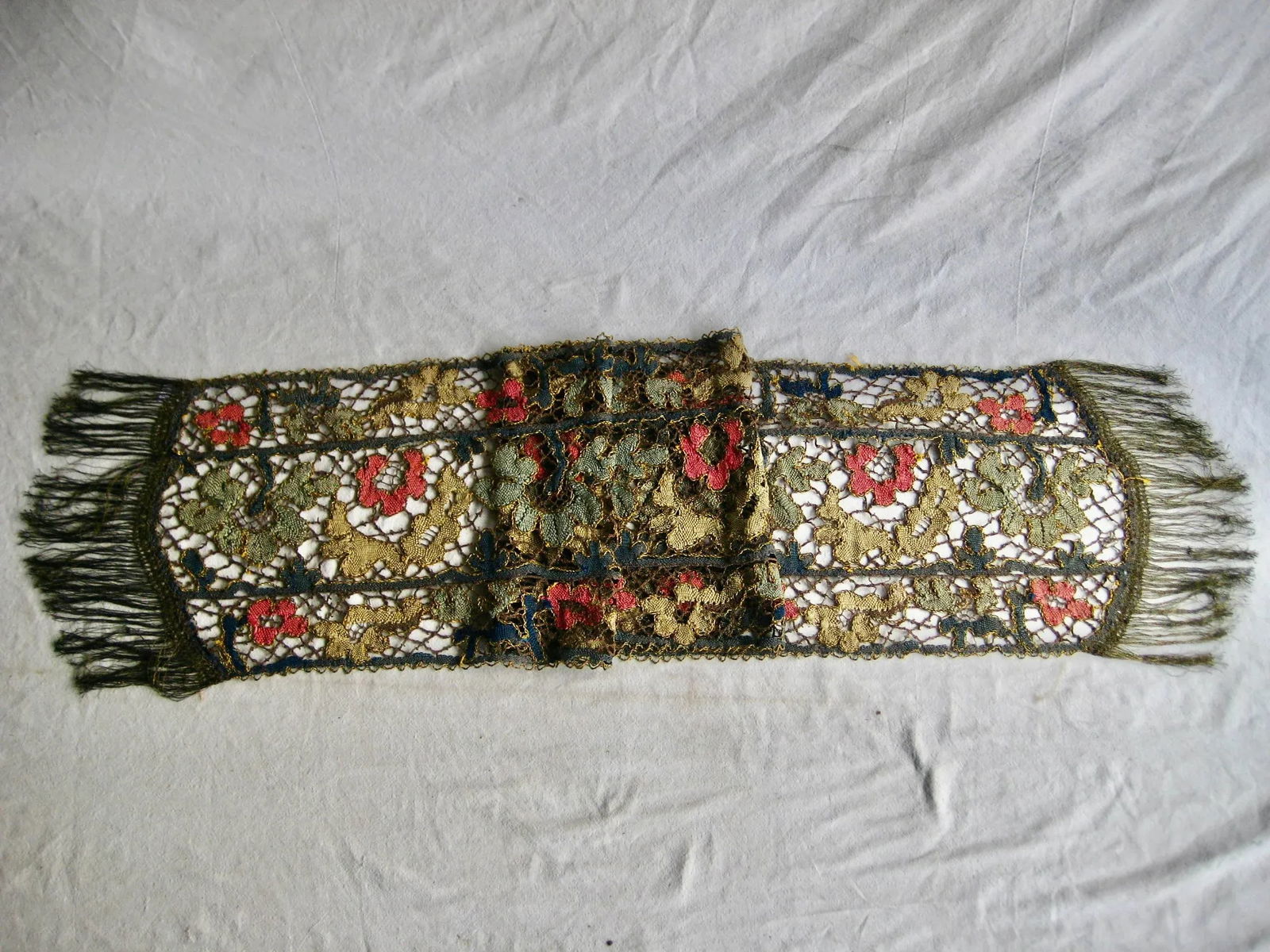 French Embroidered 1920 Table Runner - 2