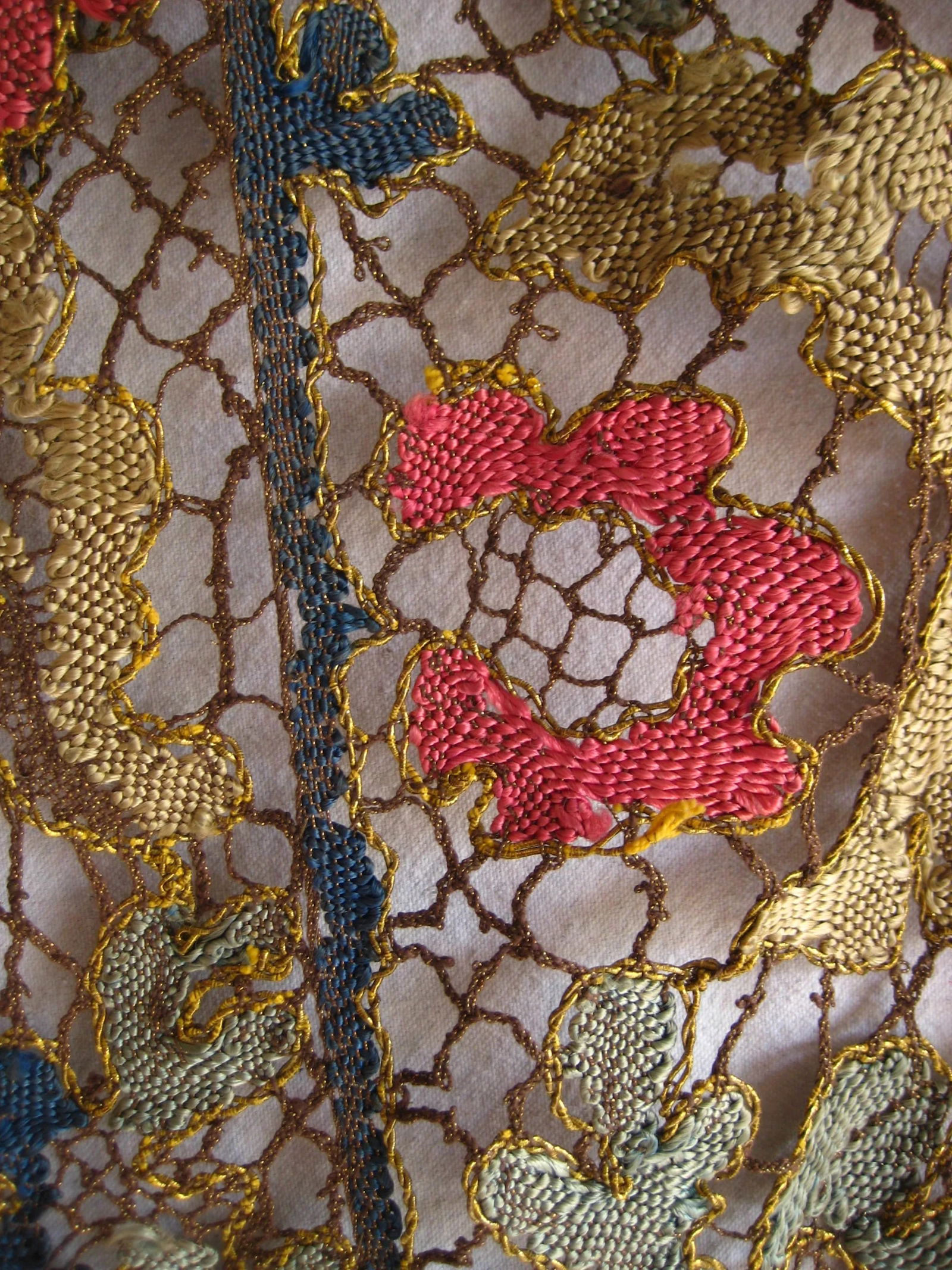 French Embroidered 1920 Table Runner - 4