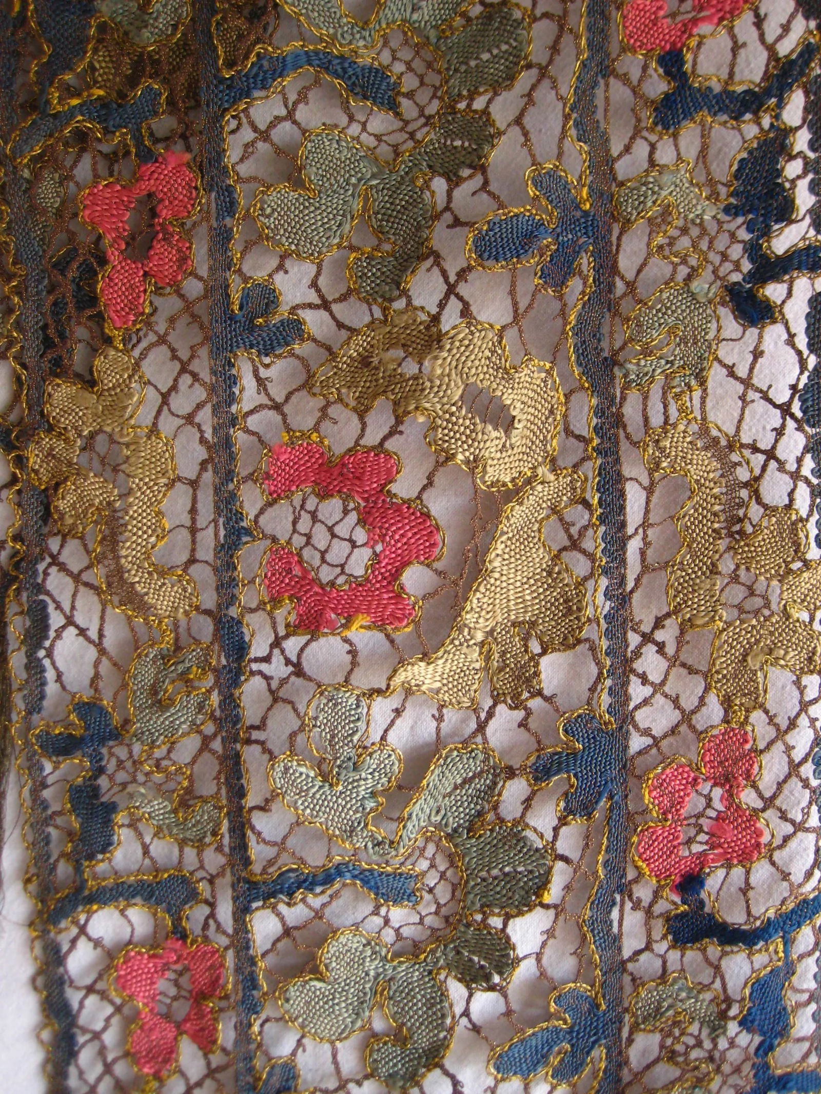 French Embroidered 1920 Table Runner - 5