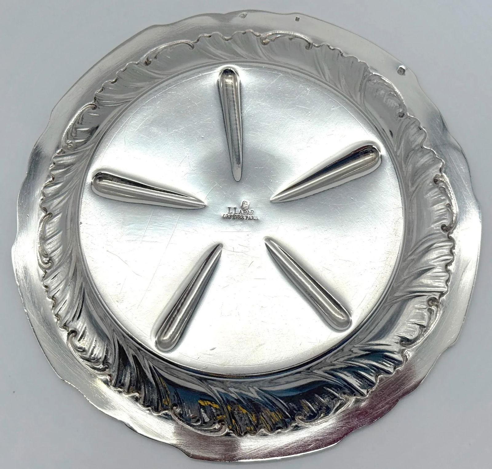 Belle Époque French .950 Silver Wine Coasters, L. Lapar, Orfèvre Paris, C. 1880s - 2