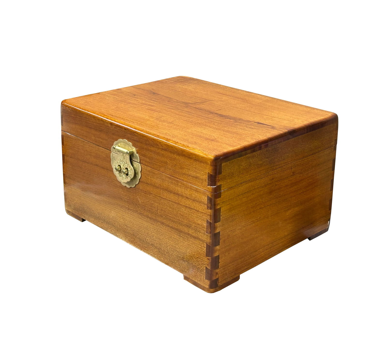 Chinese Medium Brown Rectangular Camphor Wood Storage Box Chest - 3