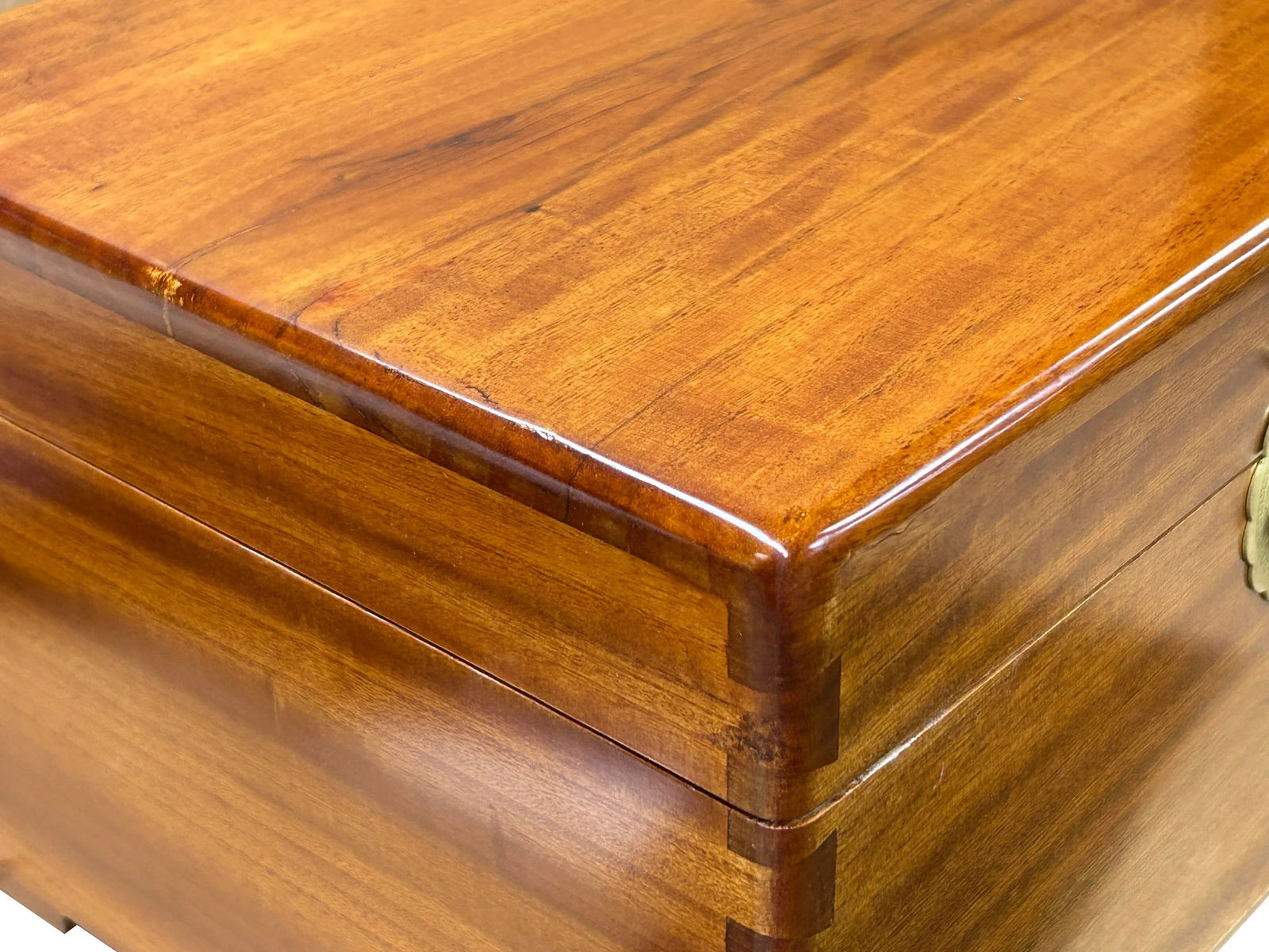 Chinese Medium Brown Rectangular Camphor Wood Storage Box Chest - 6