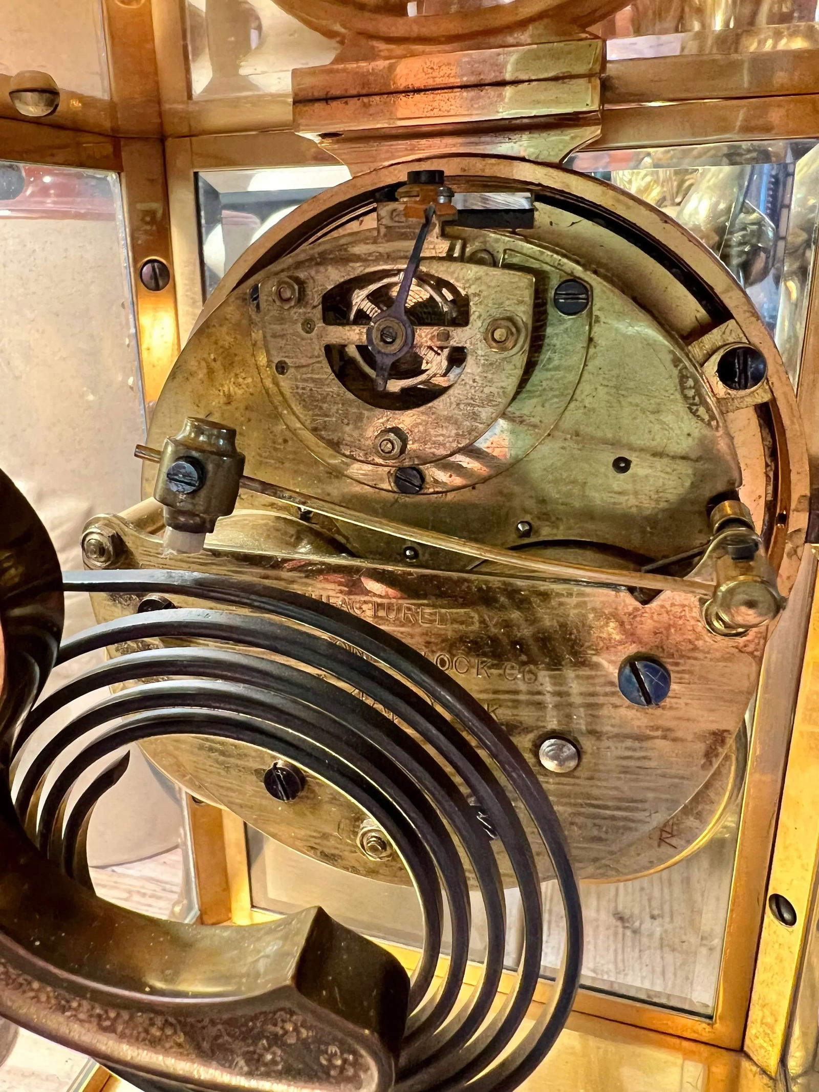 Vintage Ansonia Brass Mantle Clock - 8