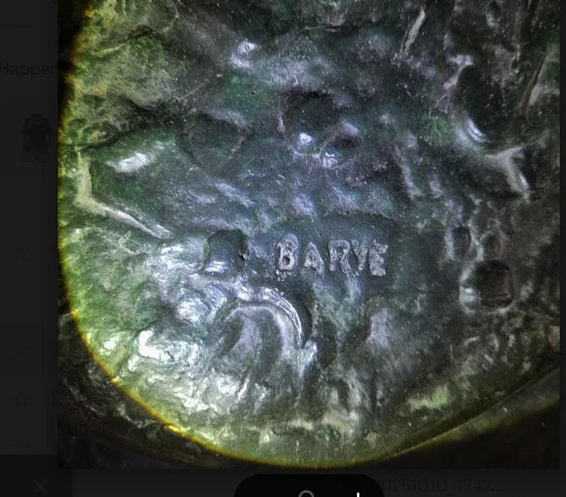 Arab Huntsman on Horse Bronze Sculpture by Antoine-Louis Barye - Signed - 5