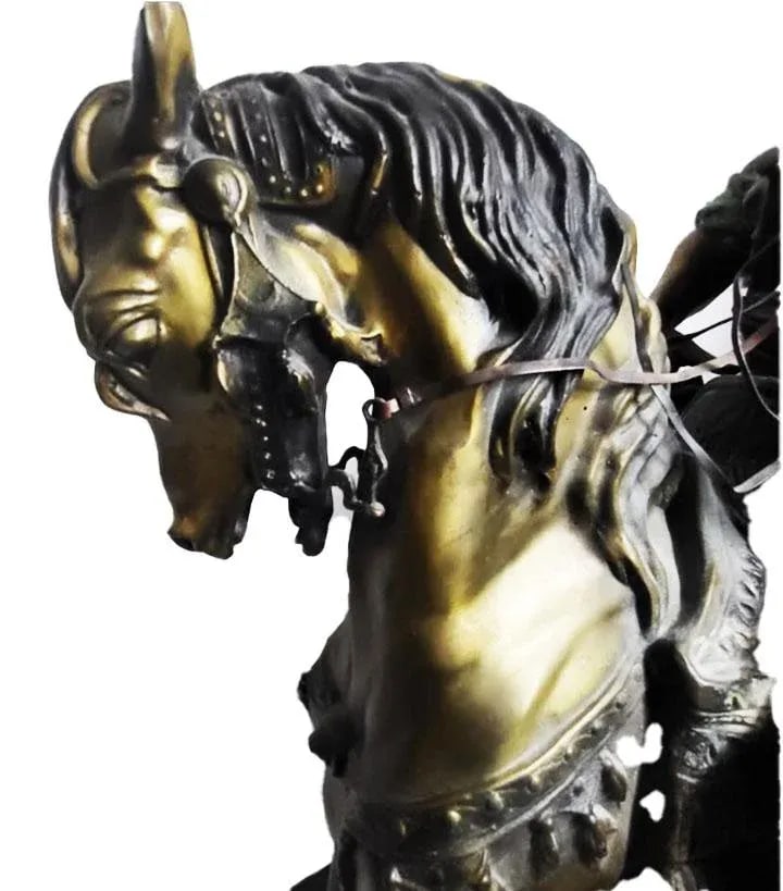 Arab Huntsman on Horse Bronze Sculpture by Antoine-Louis Barye - Signed - 8