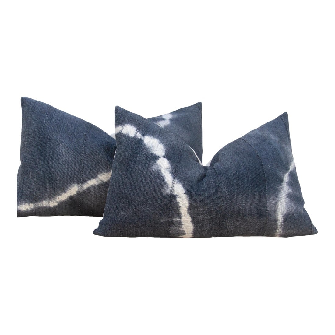 Shibori Cloud, Vintage Stone Indigo Lumbar Pillows (1 of 9)