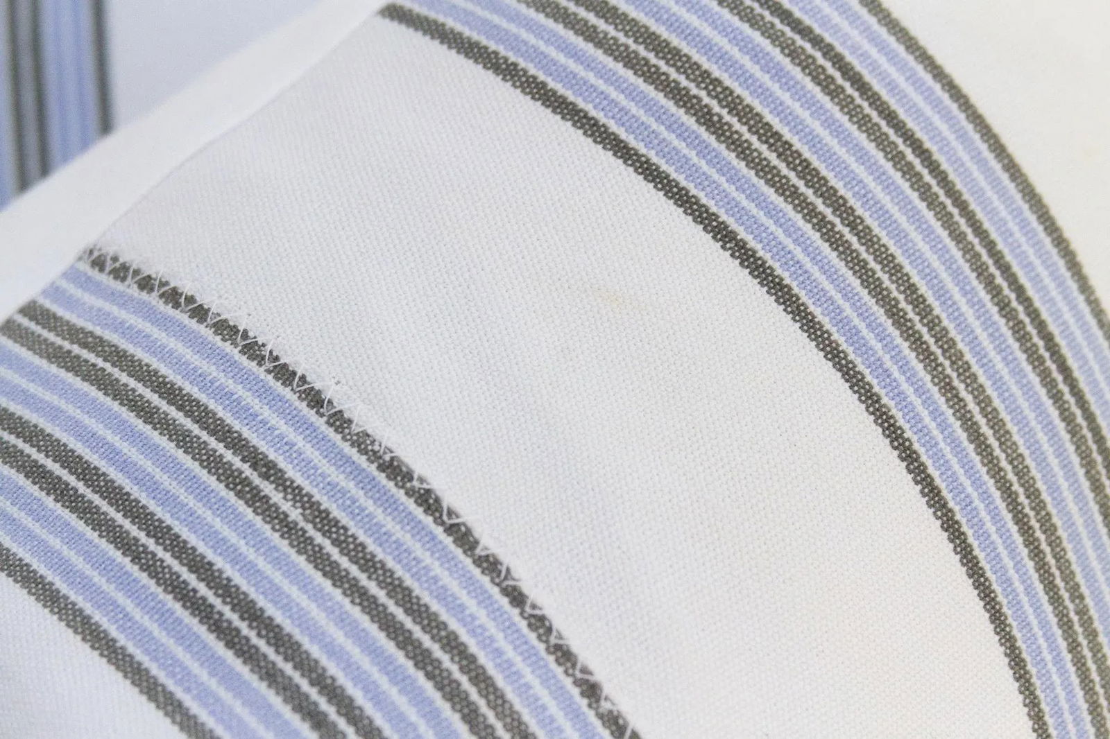 Vintage French Farmhouse Stripe Lumbar Pillows, a Pair - 5