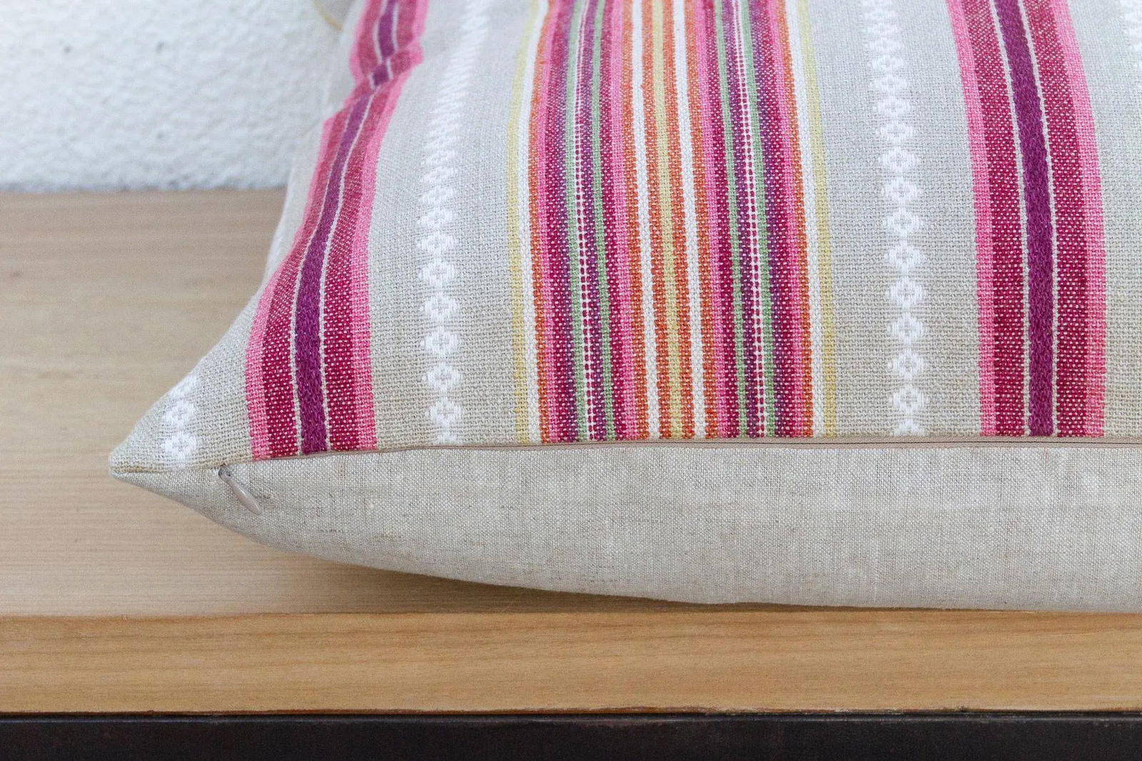Andean Weave, Large Multi-Stripe Frazada Pillow - 6