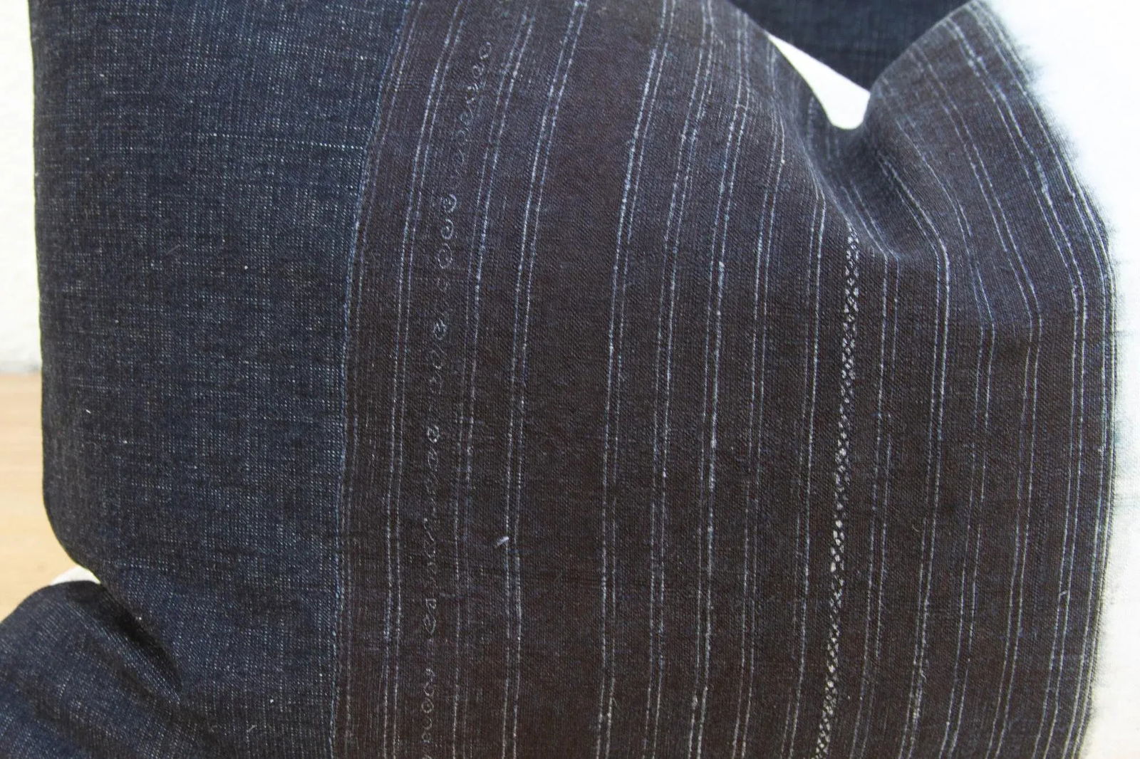 Indigo & White Vintage Hmong Lumbar Pillows, Pair - 4