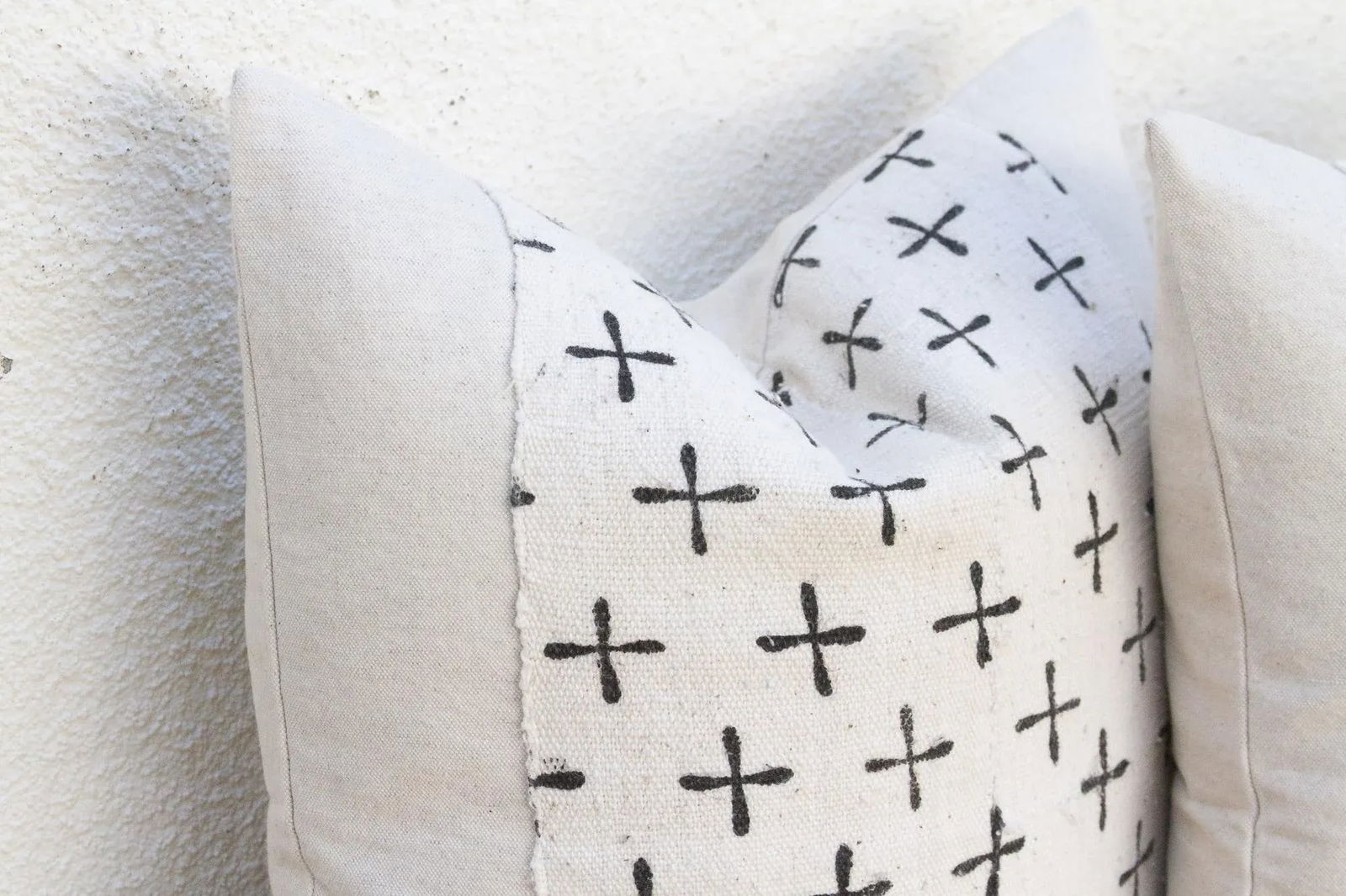 Pair of Earthen African Mudcloth Throw Pillows - 4