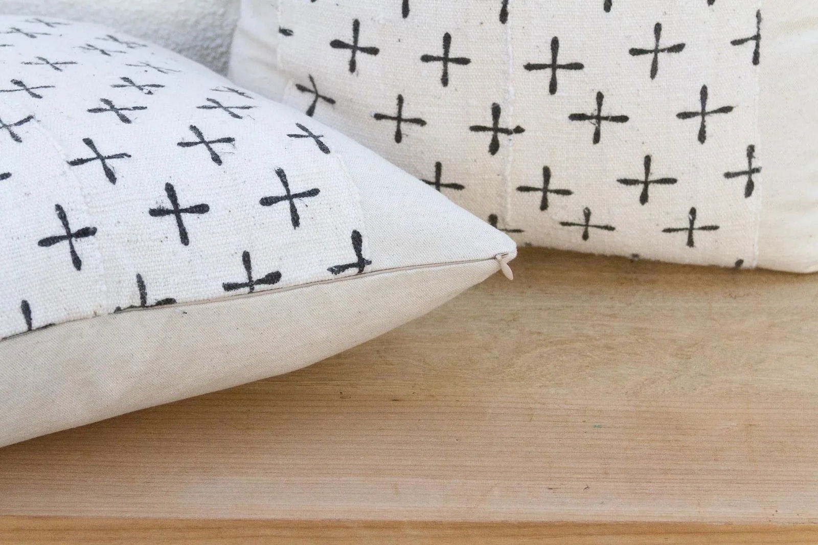 Pair of Earthen African Mudcloth Throw Pillows - 6