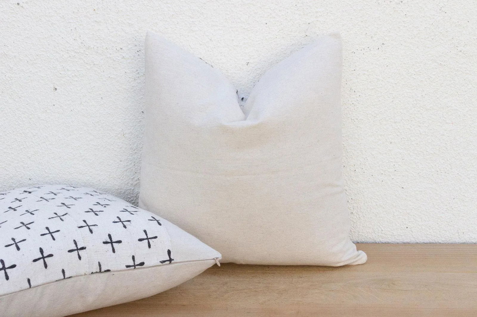 Pair of Earthen African Mudcloth Throw Pillows - 7