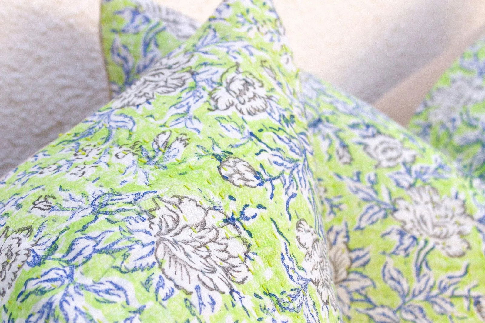 Jaipur Spring, Pair of Large Vibrant Block Print Pillows - 4