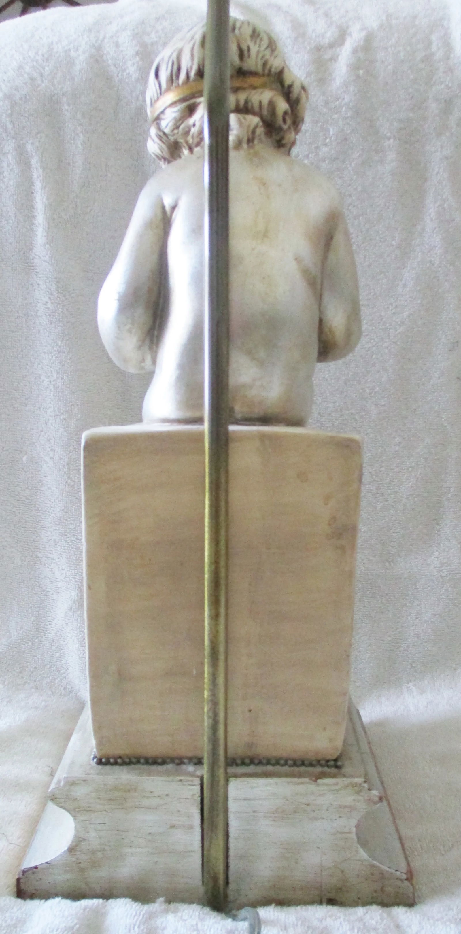 1940s Child Reading and Child Writing Marble Lamps After Charles-Gabriel Sauva - a Pair - 5