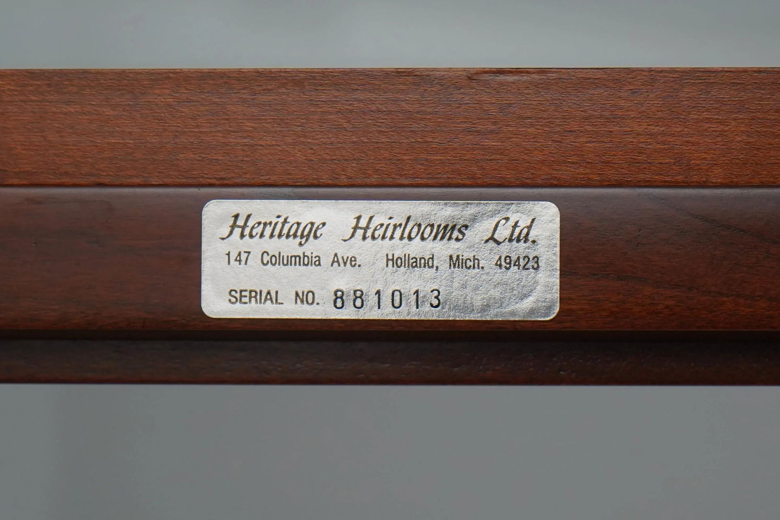 Heritage Heirlooms Inlaid Cherry Mahogany Grandfather Clock - 18