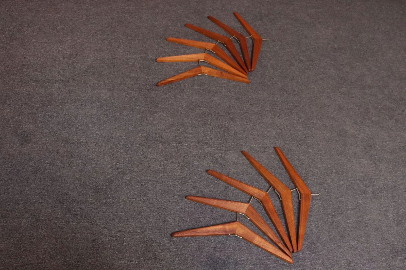 Pair of Modernist Chrome and Walnut Coat and Hat Trees / Racks by Vogel Peterson - 12