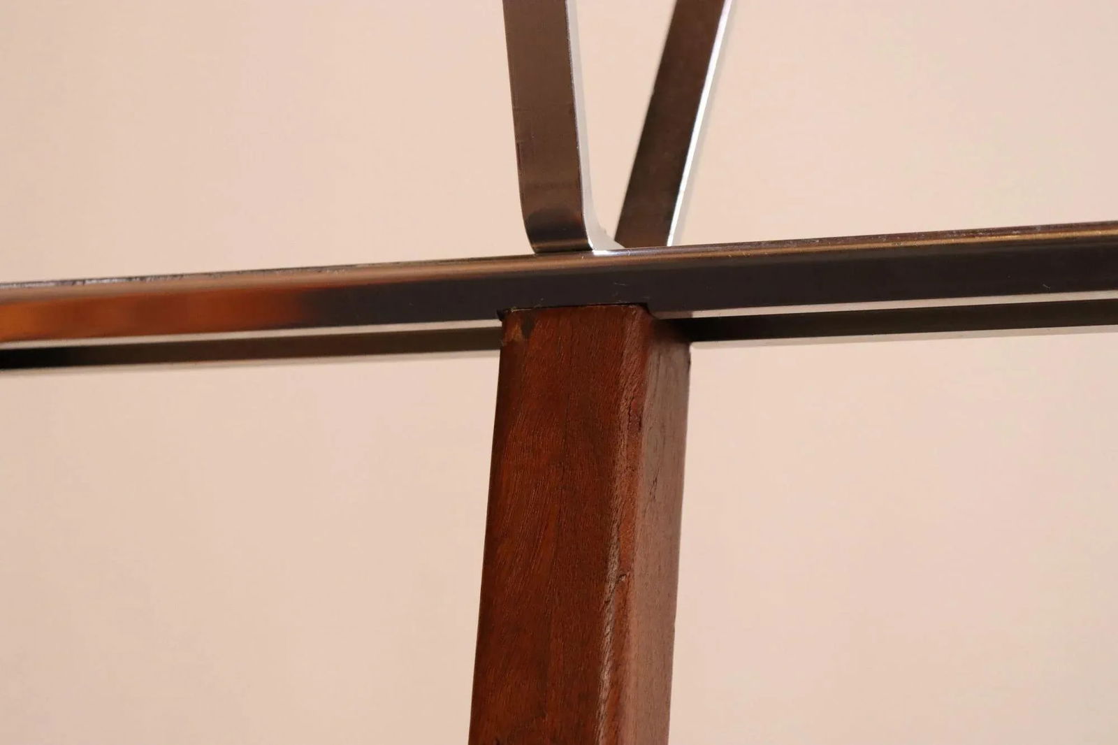 Pair of Modernist Chrome and Walnut Coat and Hat Trees / Racks by Vogel Peterson - 14