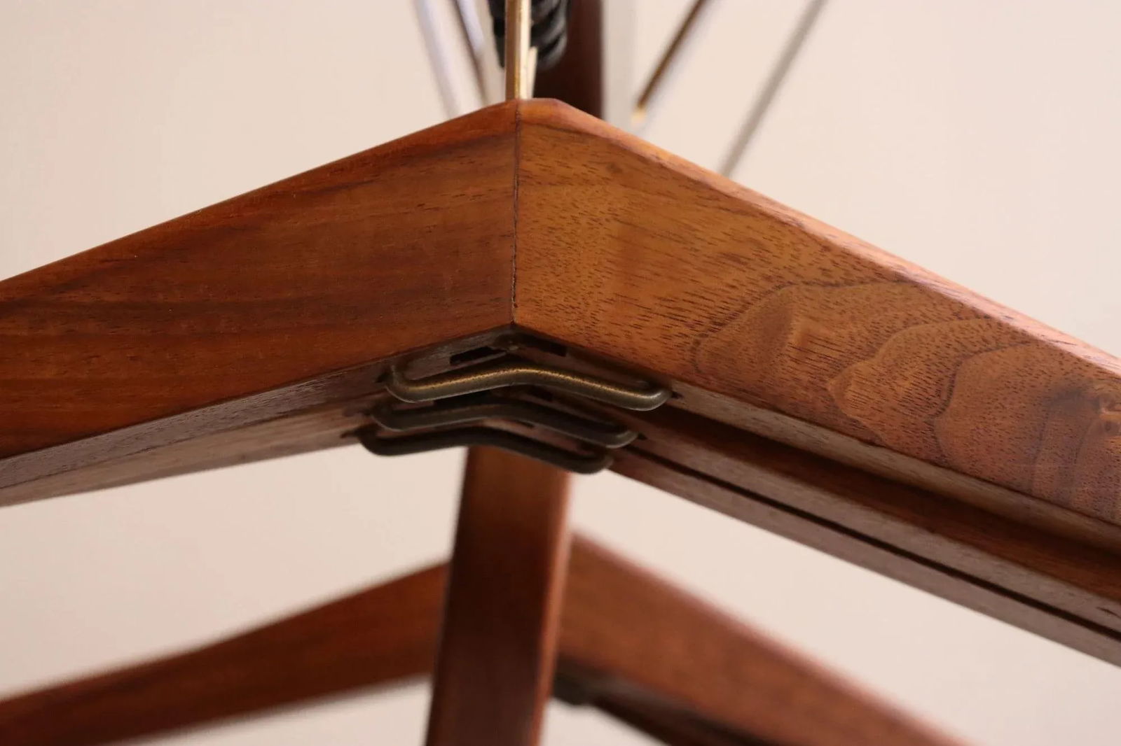 Pair of Modernist Chrome and Walnut Coat and Hat Trees / Racks by Vogel Peterson - 9