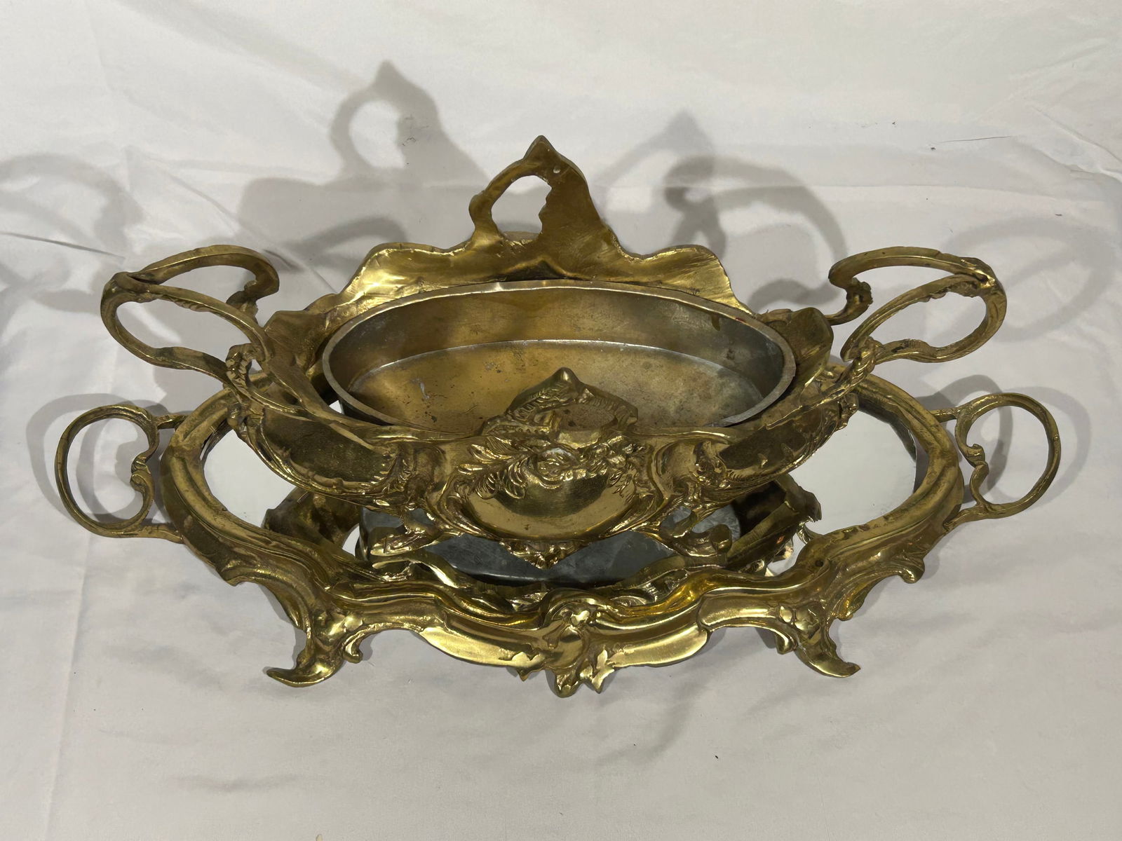 French Art Nouveau Gilt Bronze Centerpiece – Possibly by Auguste Moreau Workshop (Circa - 2