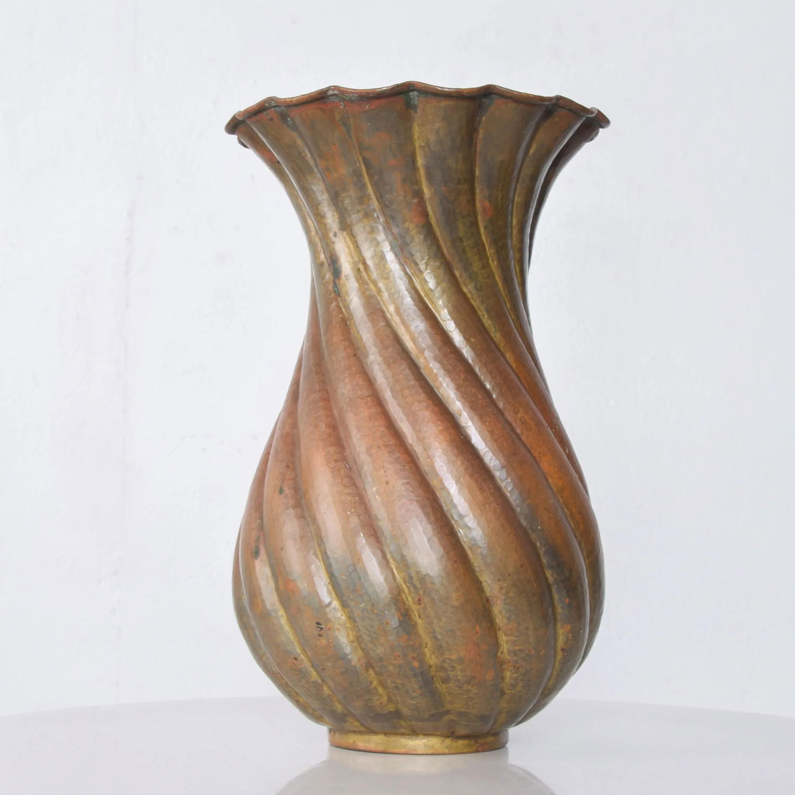 1950s Egidio Casagrande Italia Patinated Brass Vase - 10