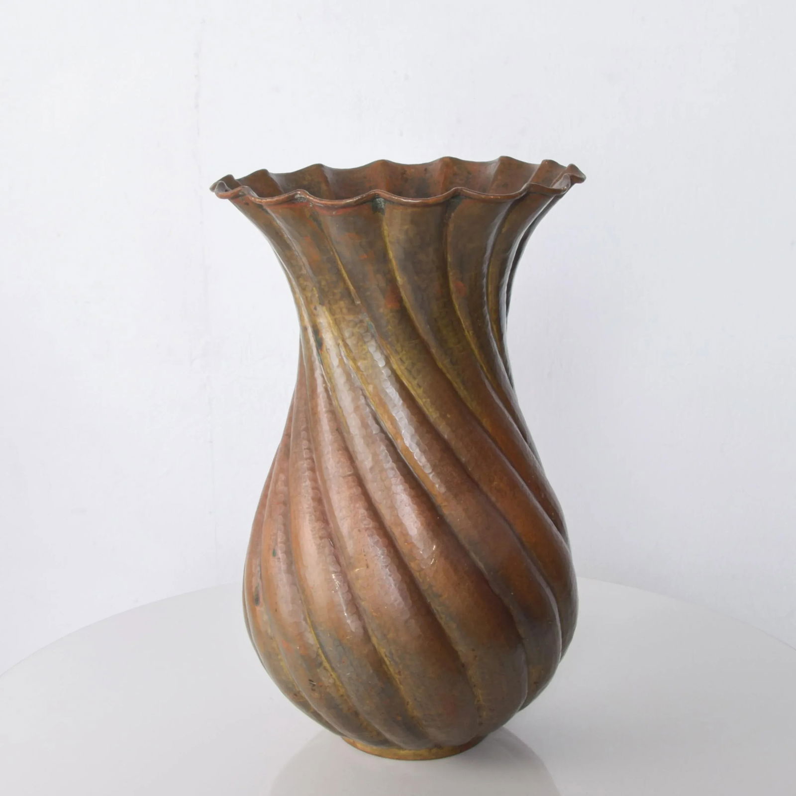 1950s Egidio Casagrande Italia Patinated Brass Vase - 6