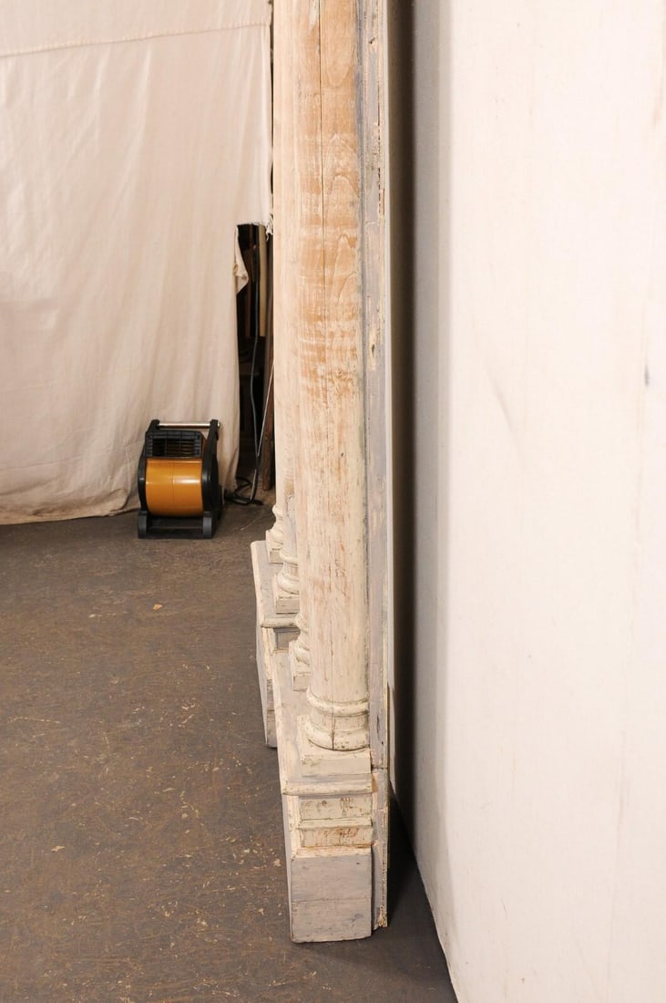 19th Century French Tall Carved Wood Columns – A Pair - 7