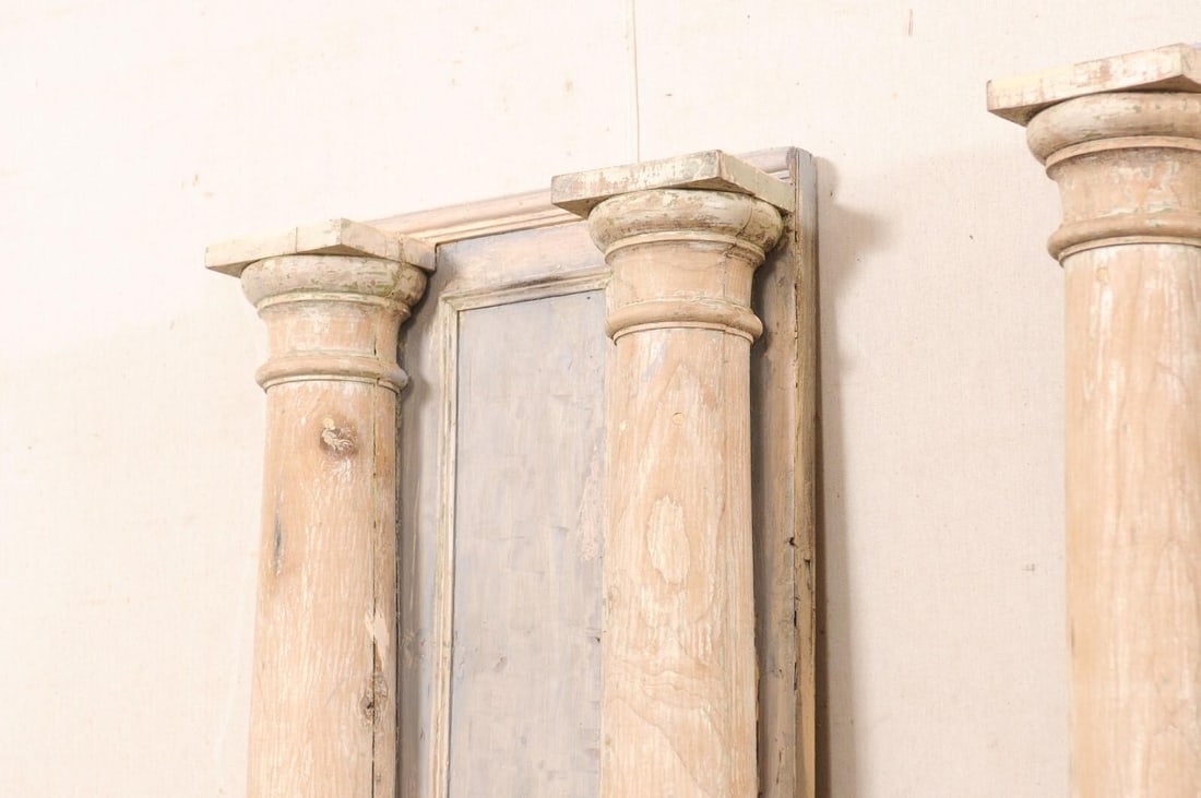 19th Century French Tall Carved Wood Columns – A Pair - 9