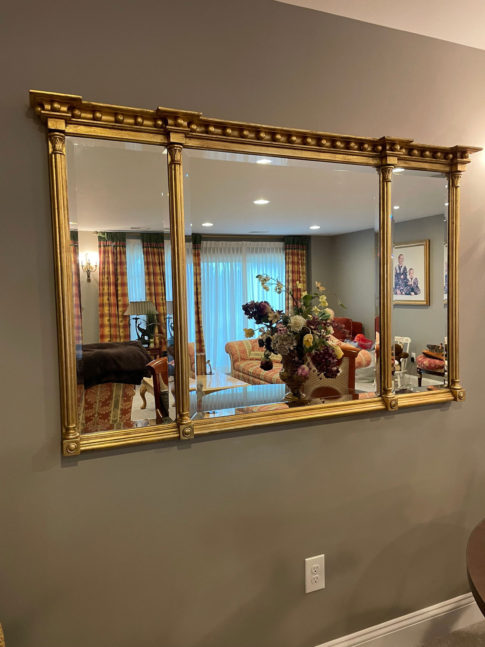 Friedman Brothers Large Traditional Gold Leaf Mirror - 10