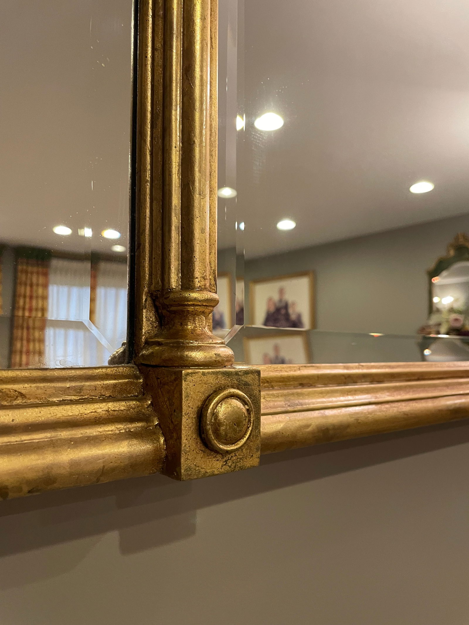 Friedman Brothers Large Traditional Gold Leaf Mirror - 12