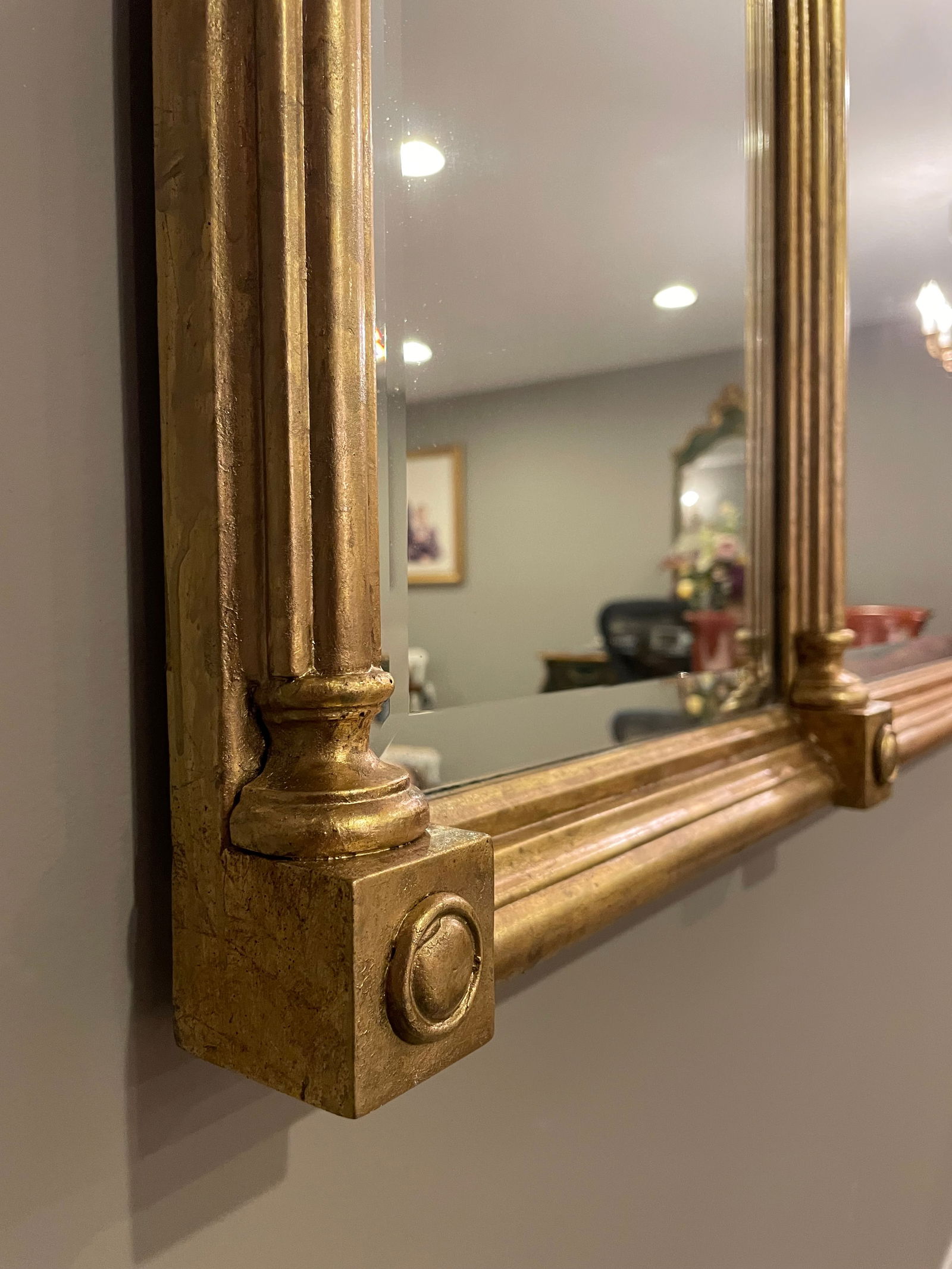 Friedman Brothers Large Traditional Gold Leaf Mirror - 8