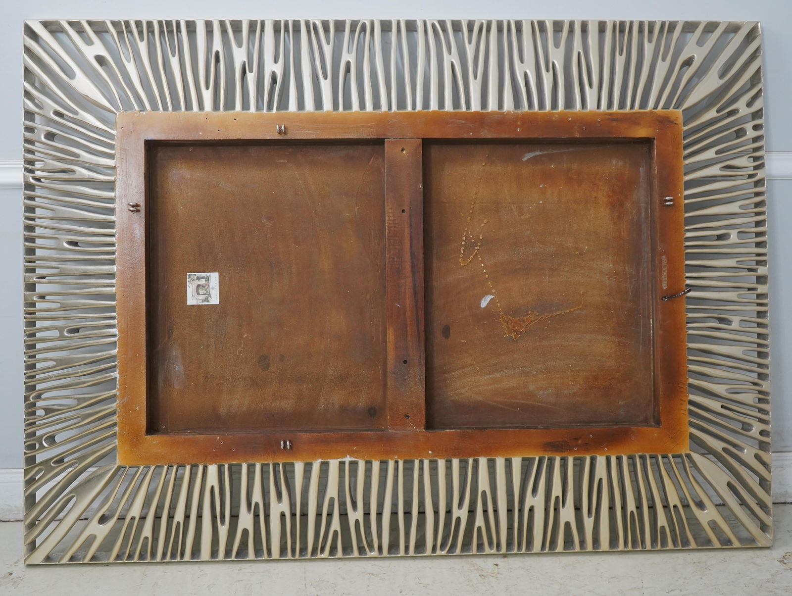 Christopher Guy Large Silver Leaf Modern Rectangular Mirror - 6