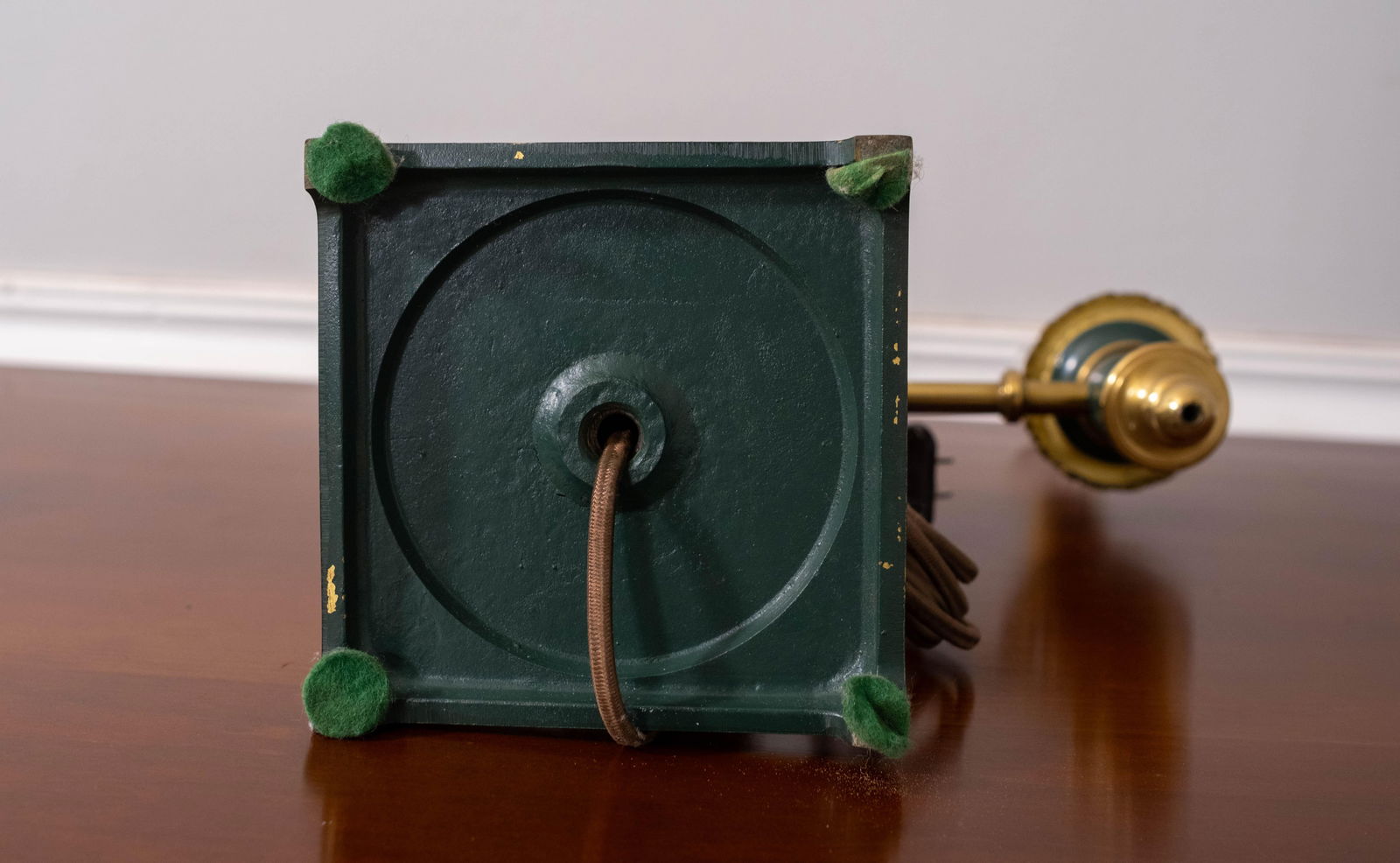 Pair French Bouillotte Small Table Lamps W. Shade - 14