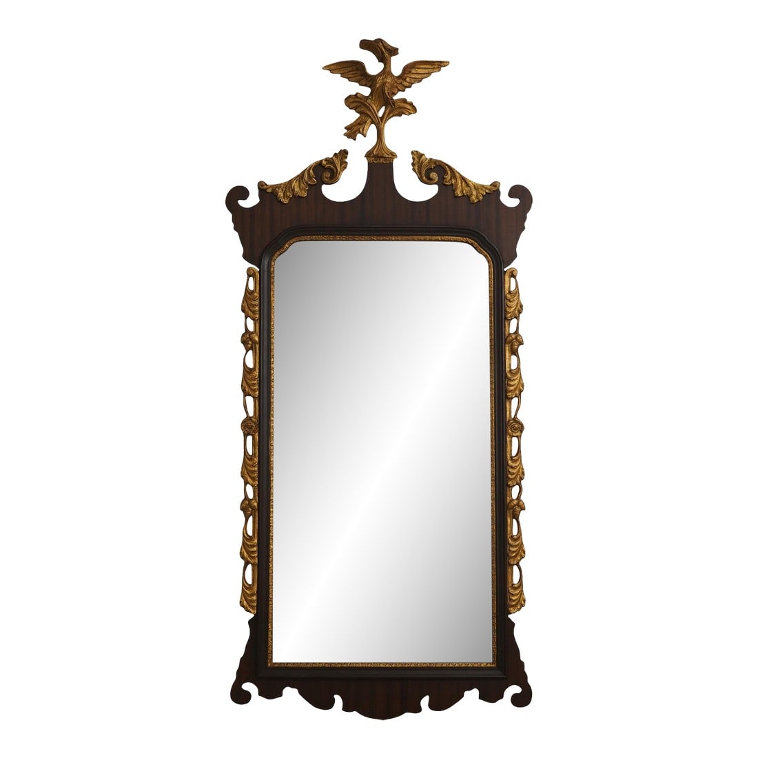 Carvers Guild Phoenix Carved Top Mahogany Mirror (1 of 13)