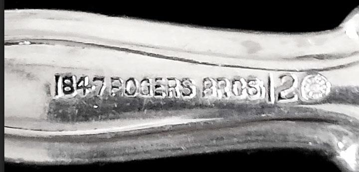 Antique Xs Quintuple Silverplate Rogers 1874 Vintage Grape Pattern Flatware Set - 36 PCS - 8