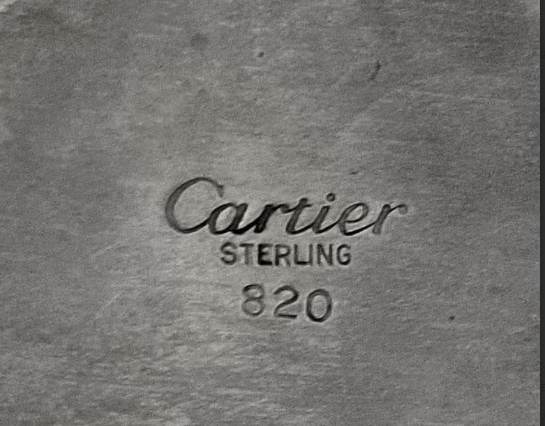 Antique Cartier Sterling Silver Cup Tw 91g Monogram J. D. W. Heavy Patina - 7