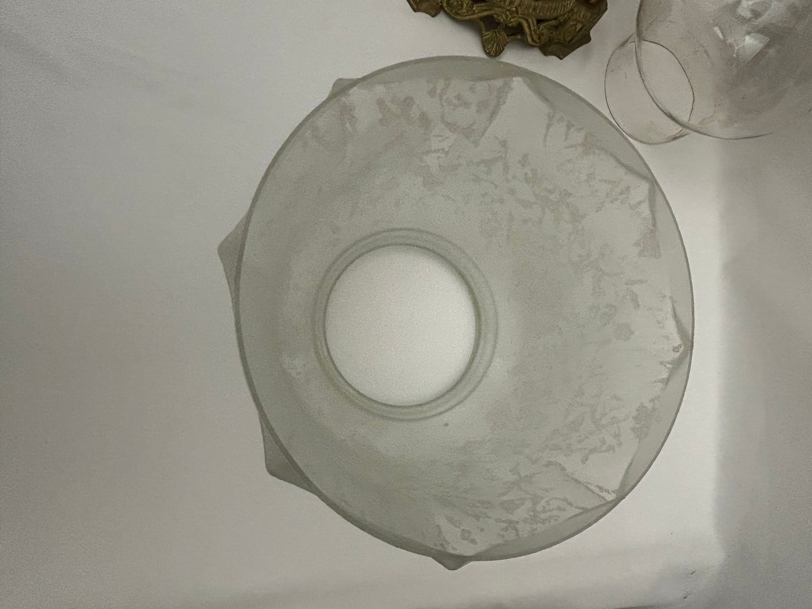 Late 19th Century Art Nouveau Ceramic & Brass Oil Lamp (With Matching Candle Chandelier) - 7