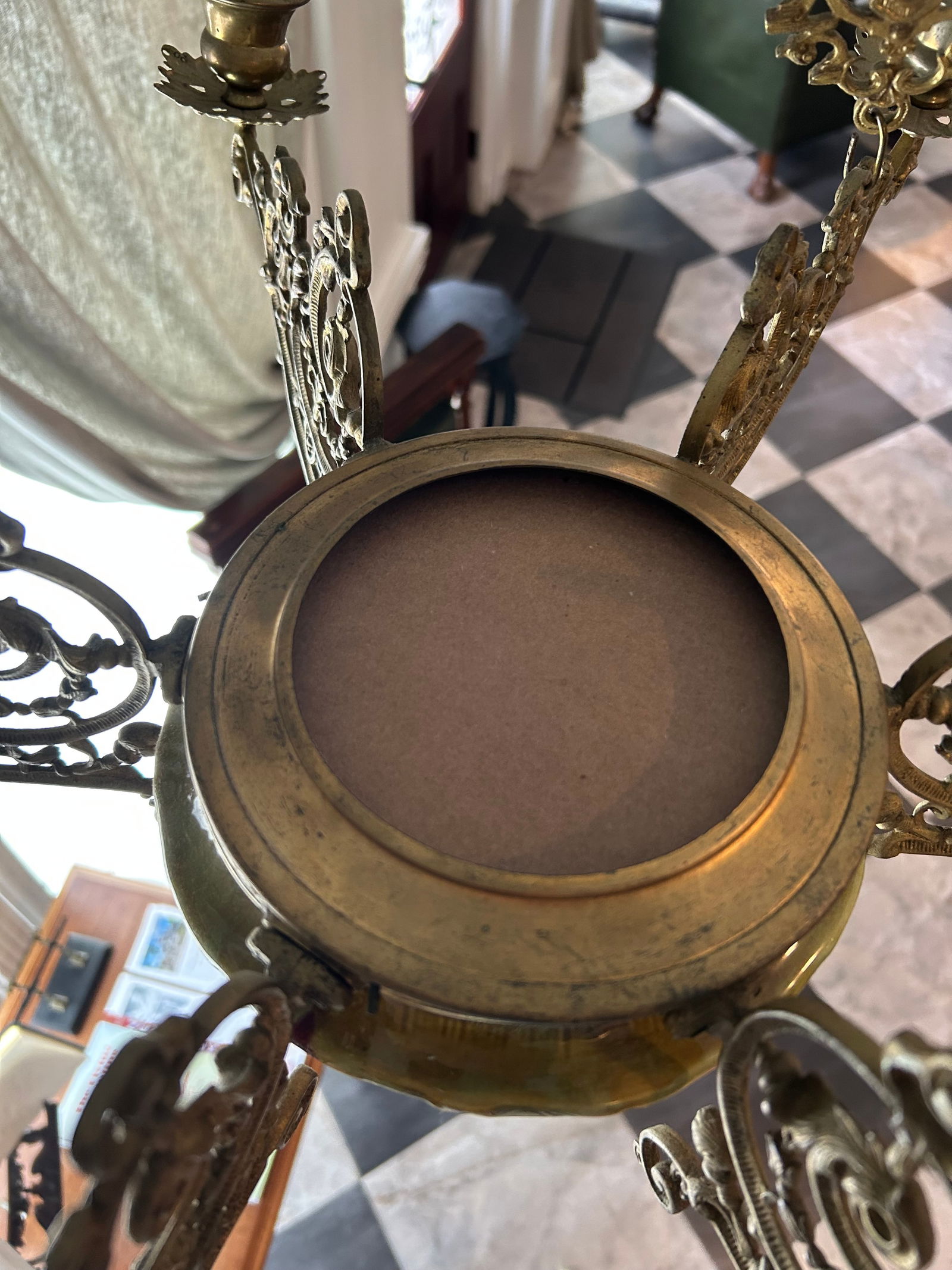 Late 19th Century Art Nouveau Hanging Candle Chandelier - 7