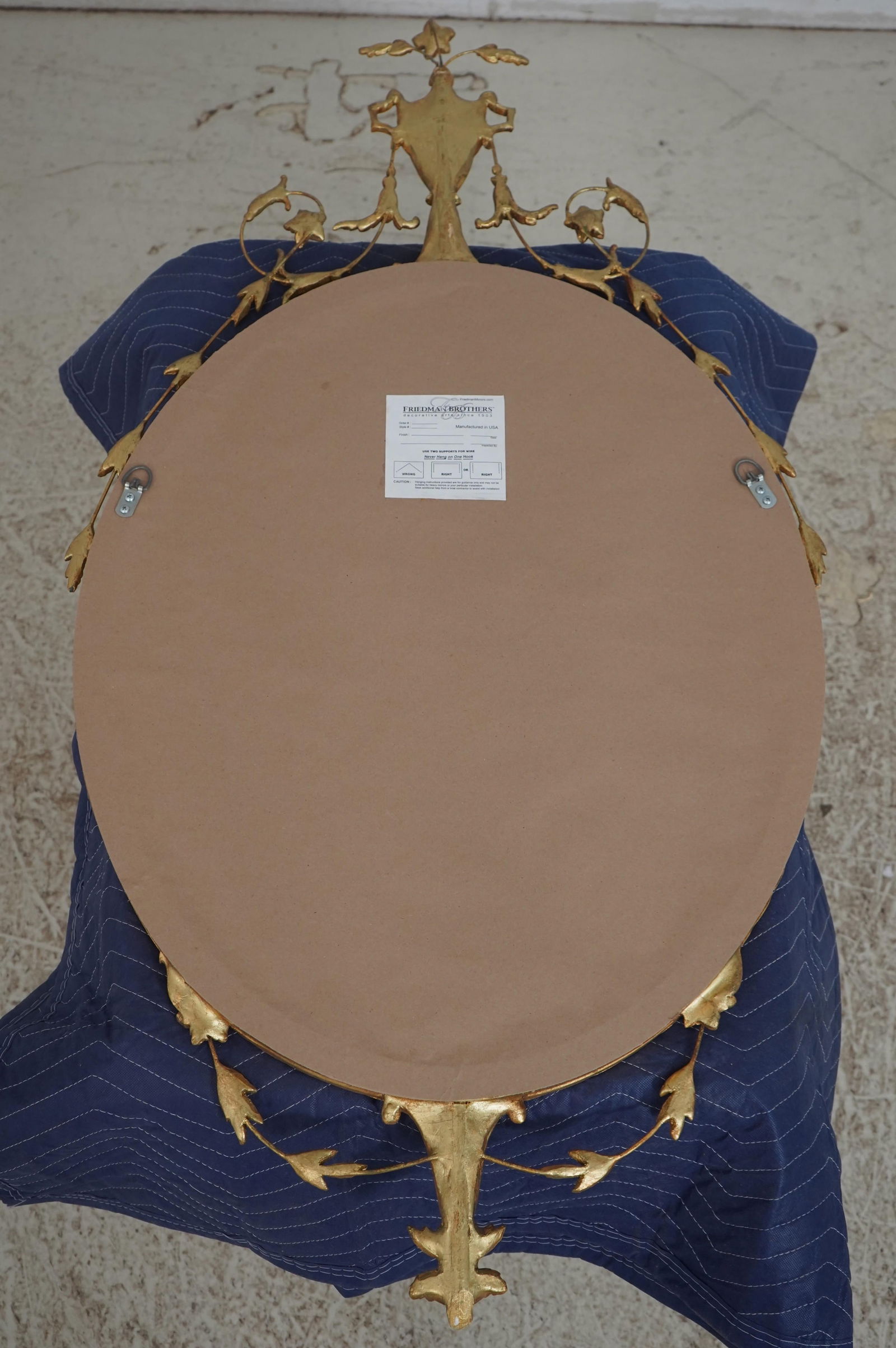 Friedman Brothers Oval Gold Gilt Adams Mirror - 10