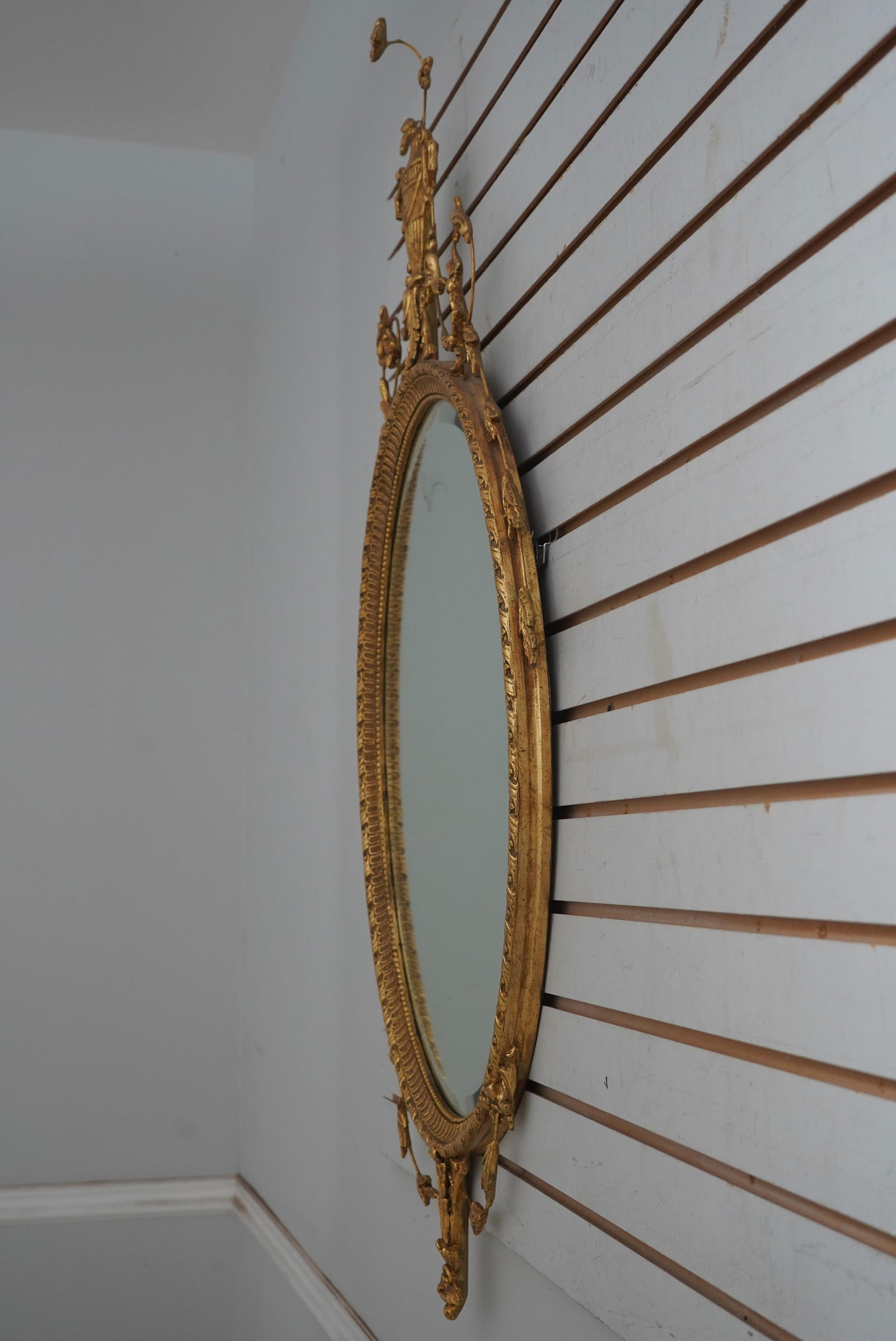 Friedman Brothers Oval Gold Gilt Adams Mirror - 2