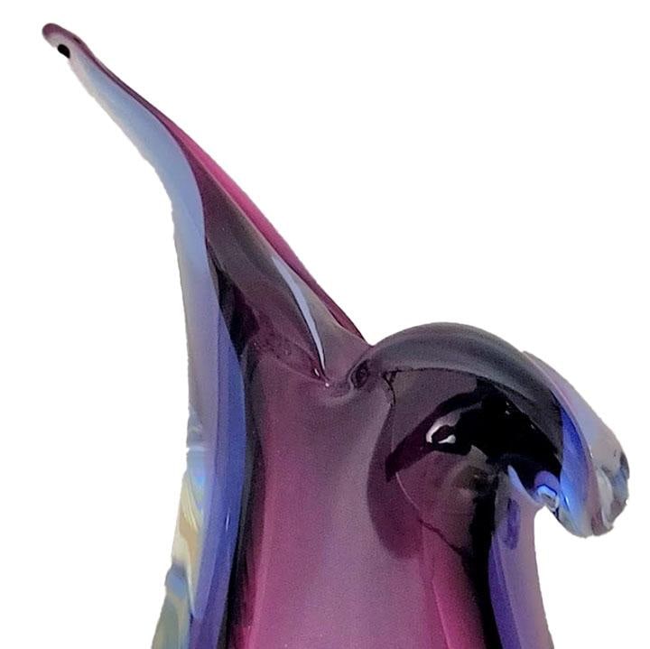 Vintage Murano Sommerso Vase - Mid-Century Modern Teardrop Style - 4