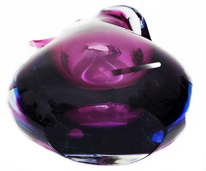 Vintage Murano Sommerso Vase - Mid-Century Modern Teardrop Style - 6